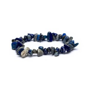 Armband Lapis Lazuli Chips 0,7 cm.