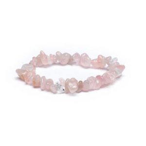 Armband Rozenkwarts Chips 0,7 cm.