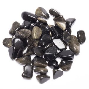 Goudglans Obsidiaan Trommelsteen