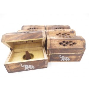 Houten Wierookkistje Olifant