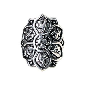 Ring Lotus Zilverkleurig