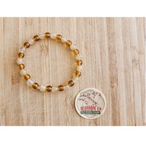 Armband Duo Citrien-Amber 6 mm.