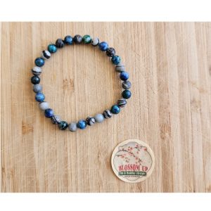 Armband Duo Phoenix Lapis-Black Web Jaspis 6 mm.