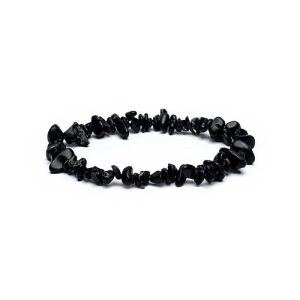 Zwarte Toermalijn Armband Chips 0.7 cm
