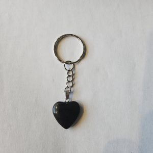 Sleutelhanger Zwarte Chalcedoon - Man made