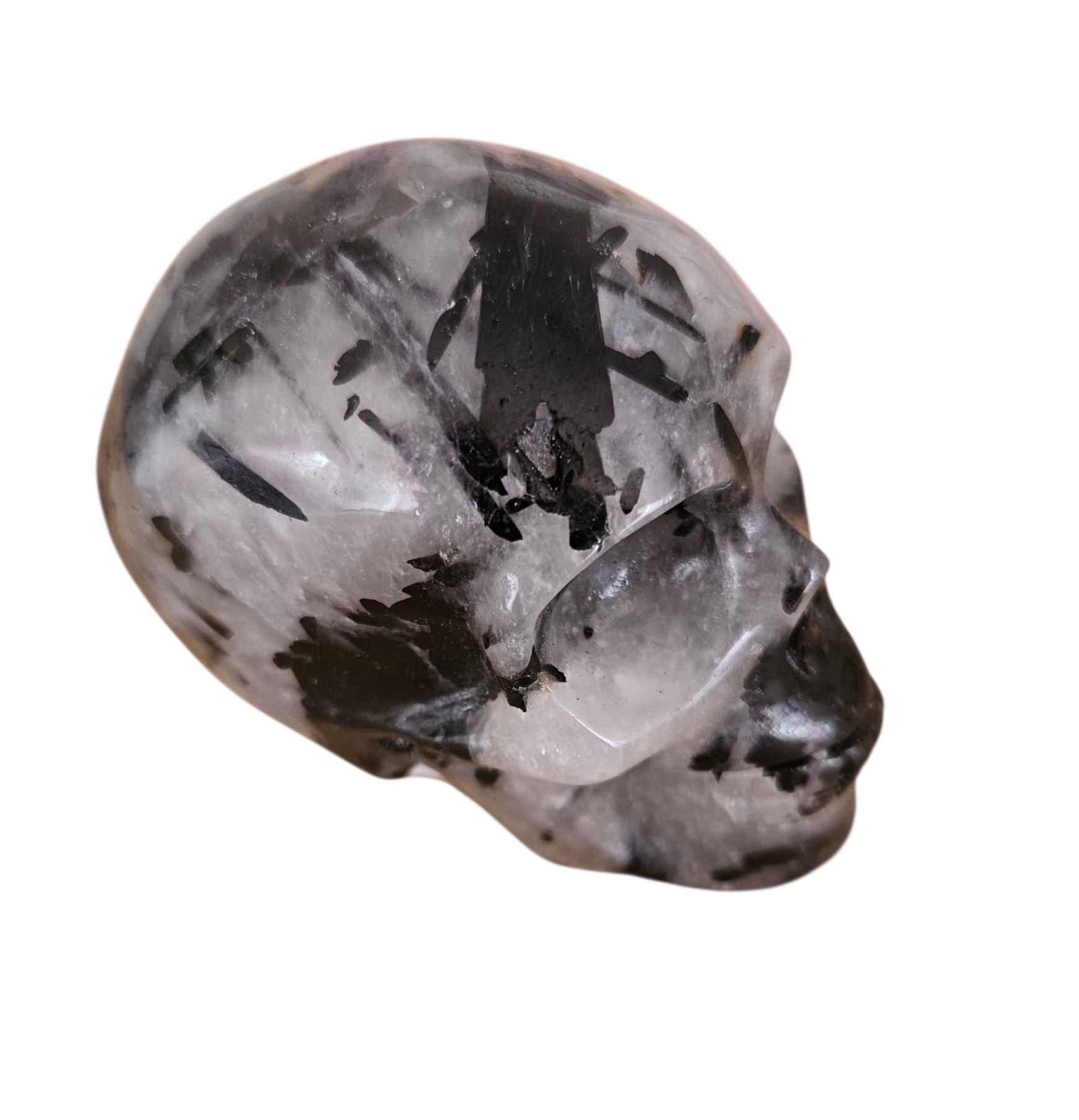 Toermalijn in Kwarts Skull - Afbeelding 2